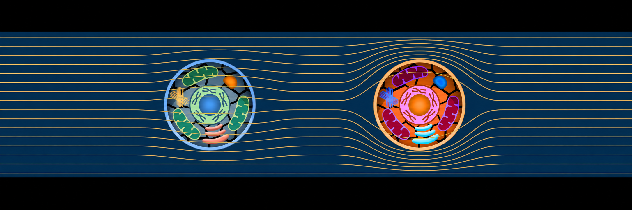 Diagram of frequency fields acting on cells